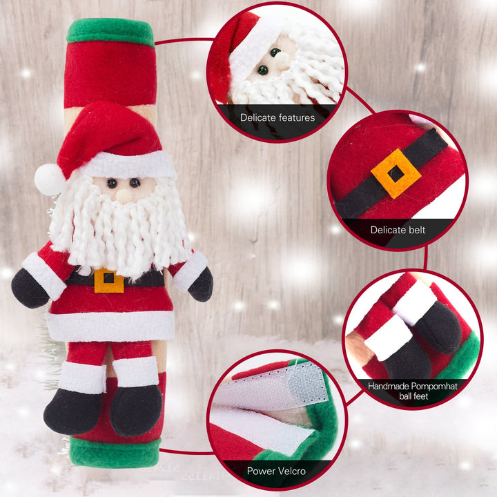Christmas Refrigerator Handle Covers | Santa & Mrs. Claus