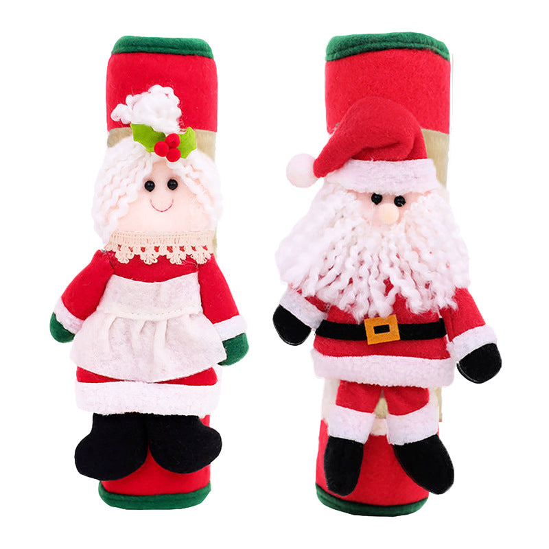 Christmas Refrigerator Handle Covers | Santa & Mrs. Claus