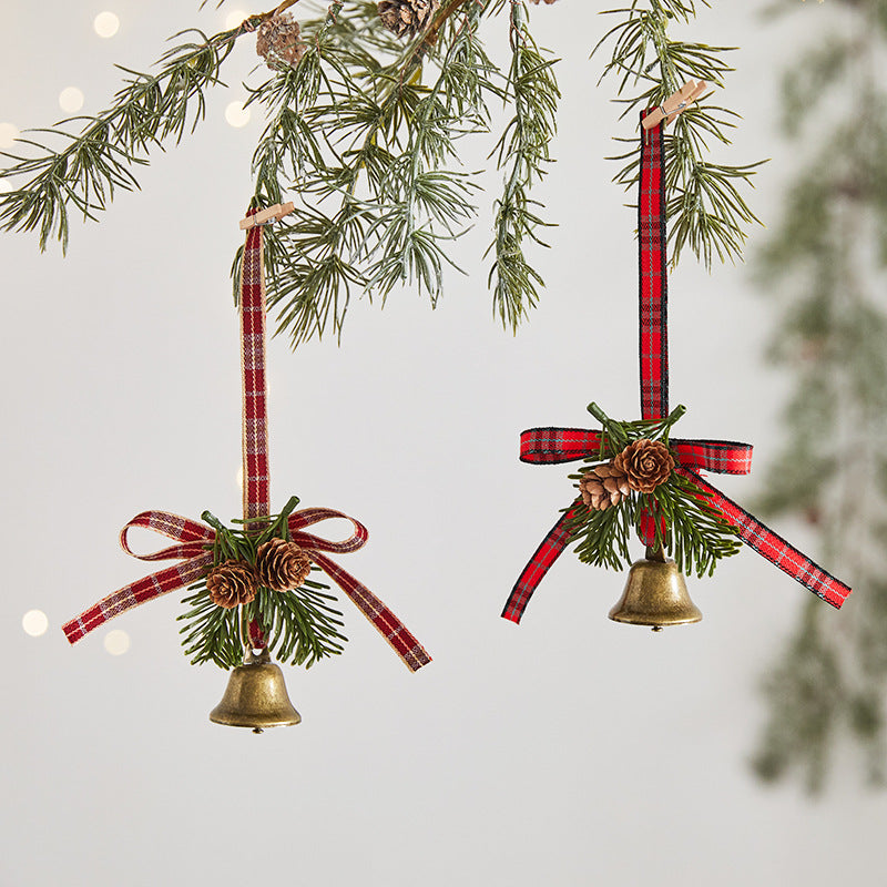 Christmas Reindeer Bell Ornament for Rustic Holiday Decor