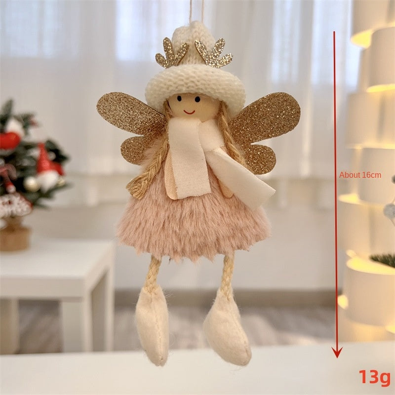 Christmas Reindeer Angel Plush Ornament for Whimsy