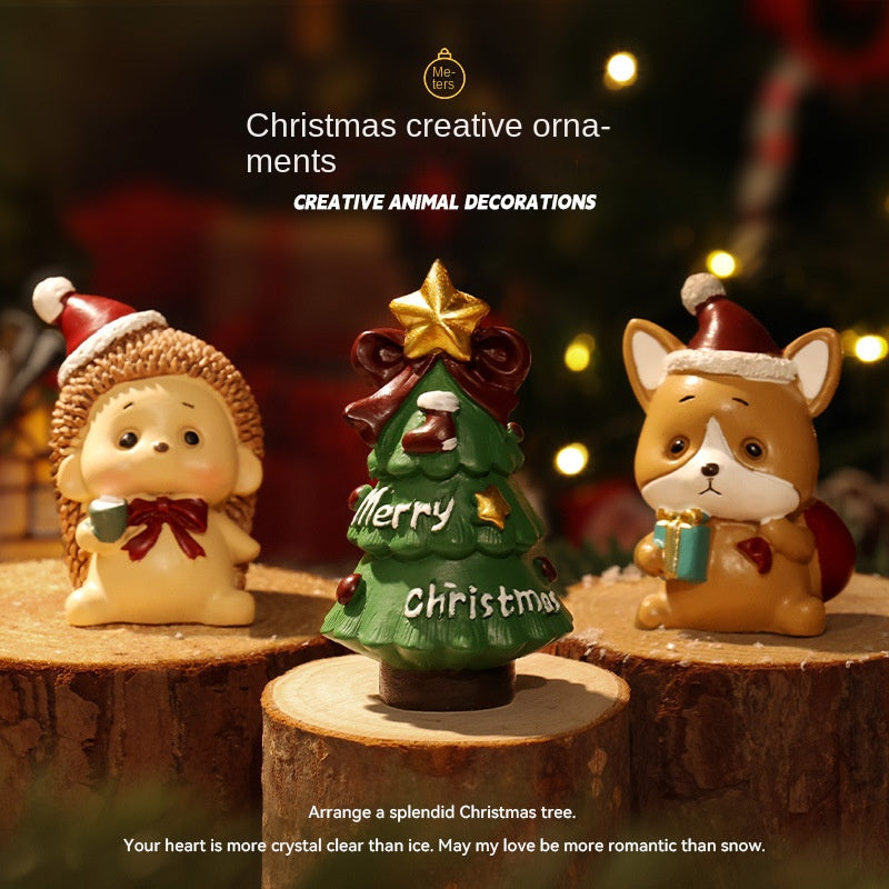 Christmas Reindeer Figurine for Festive Tabletop Decor