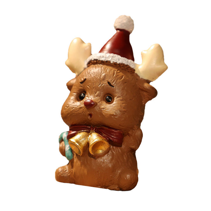 Christmas Reindeer Figurine for Festive Tabletop Decor