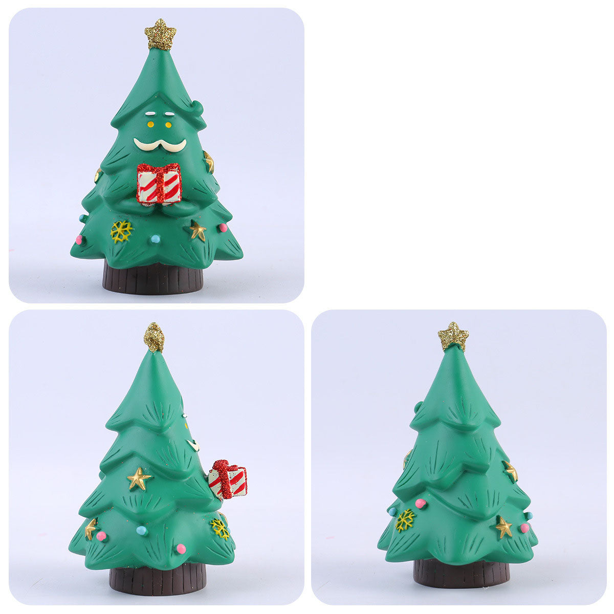 Christmas Resin Tree Ornament for Festive Desktops