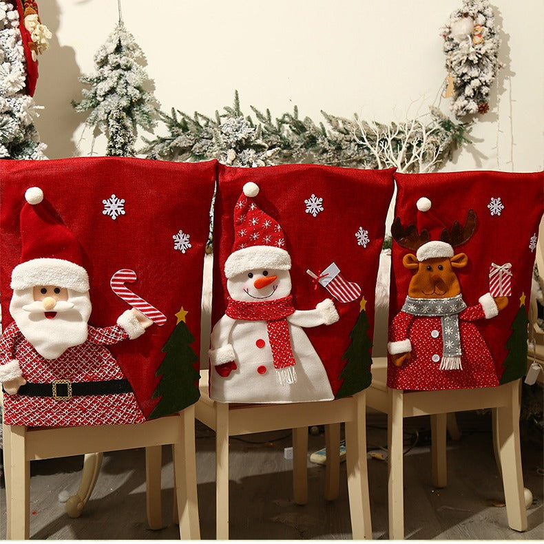 Christmas Chair Back Covers for Festive Holiday Decor