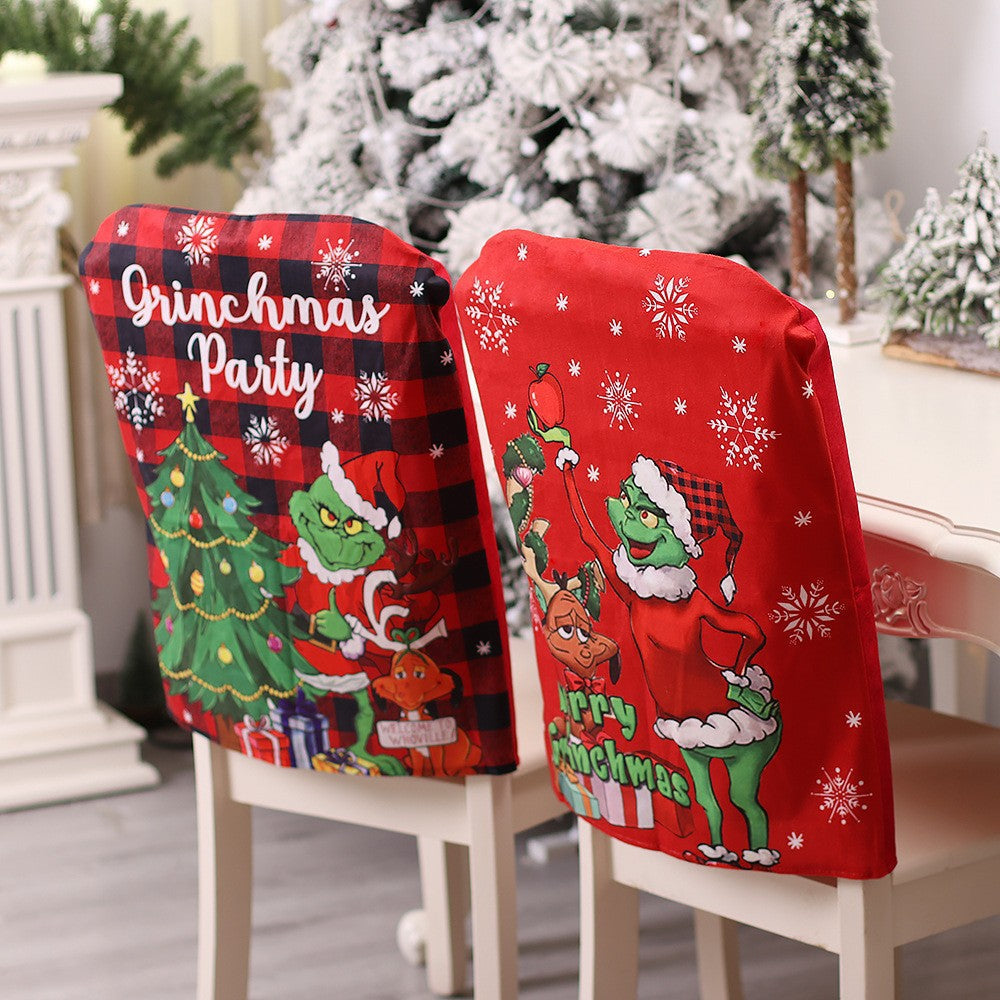Christmas Chair Covers for Festive Grinch Dining Decor