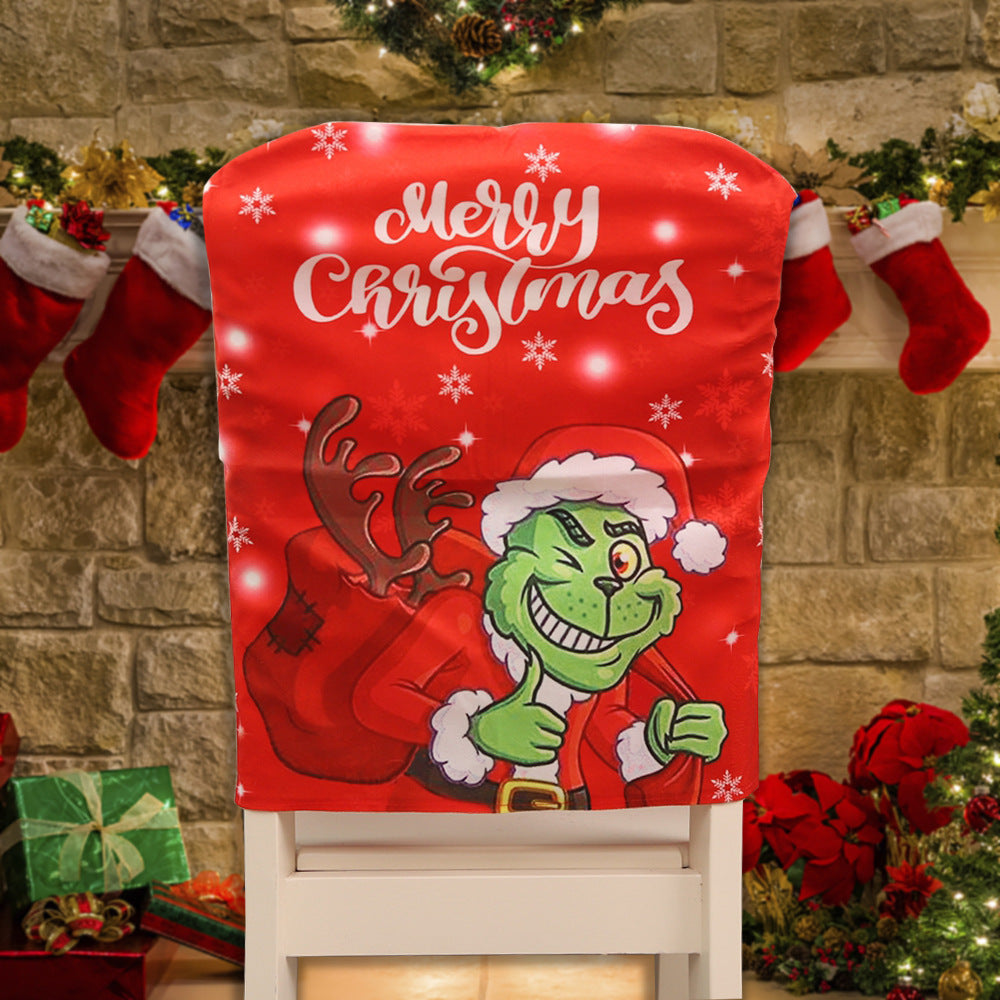 Christmas Chair Cover for Playful Festive Dining Decor