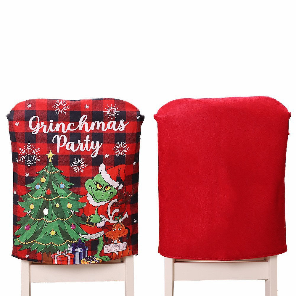Christmas Chair Covers for Festive Grinch Dining Decor