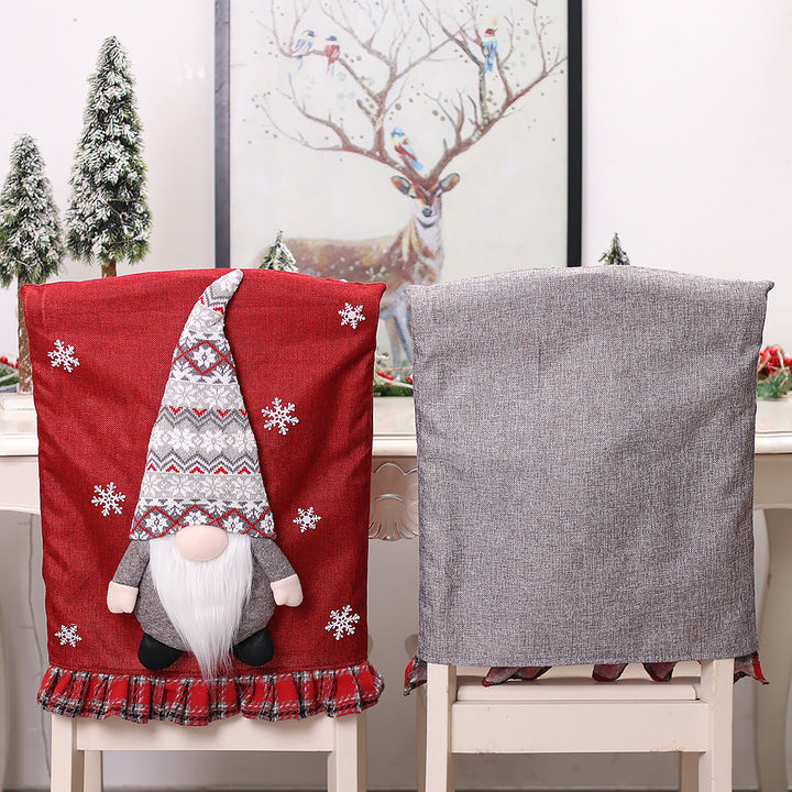 Christmas Gnome Chair Covers for Festive Holiday Dining