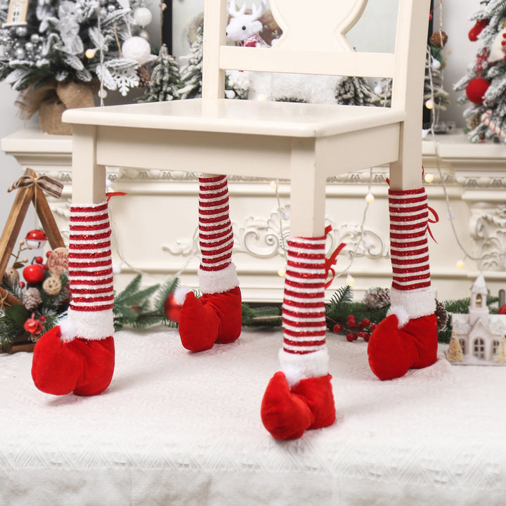 Christmas Elf Chair Leg Covers for Festive Dining Tables