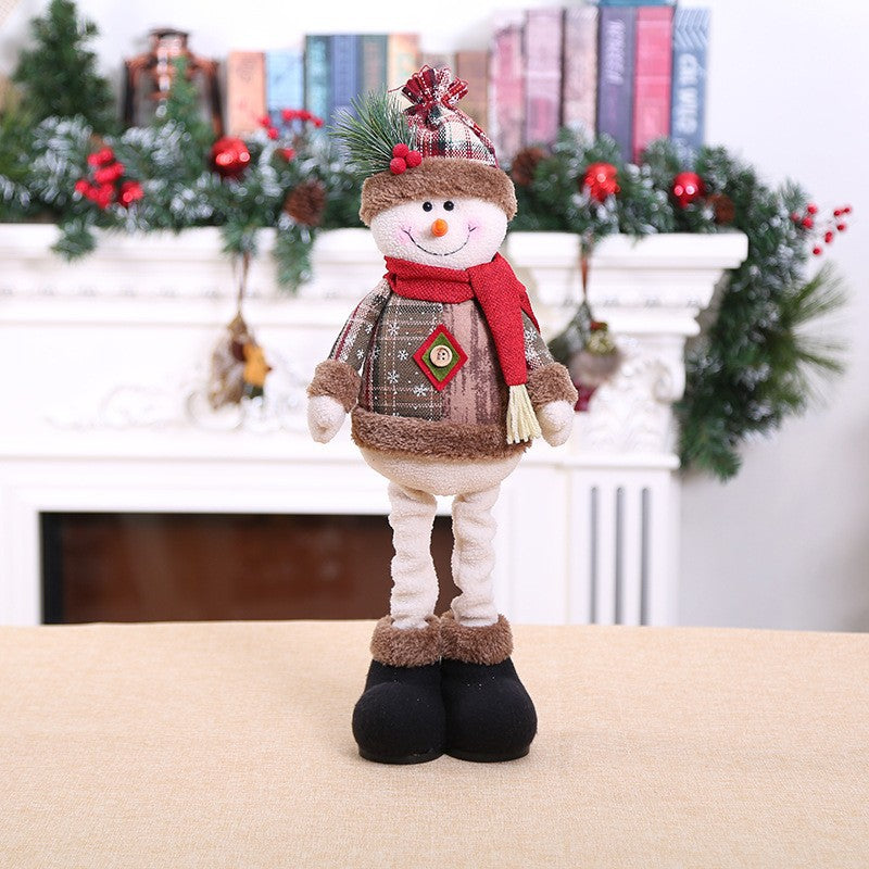 Christmas Plaid Retractable Doll Decoration, Adjustable