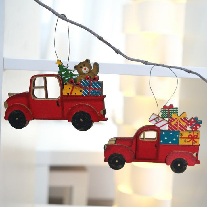 Christmas Truck Ornaments for Vintage Holiday Tree Charm