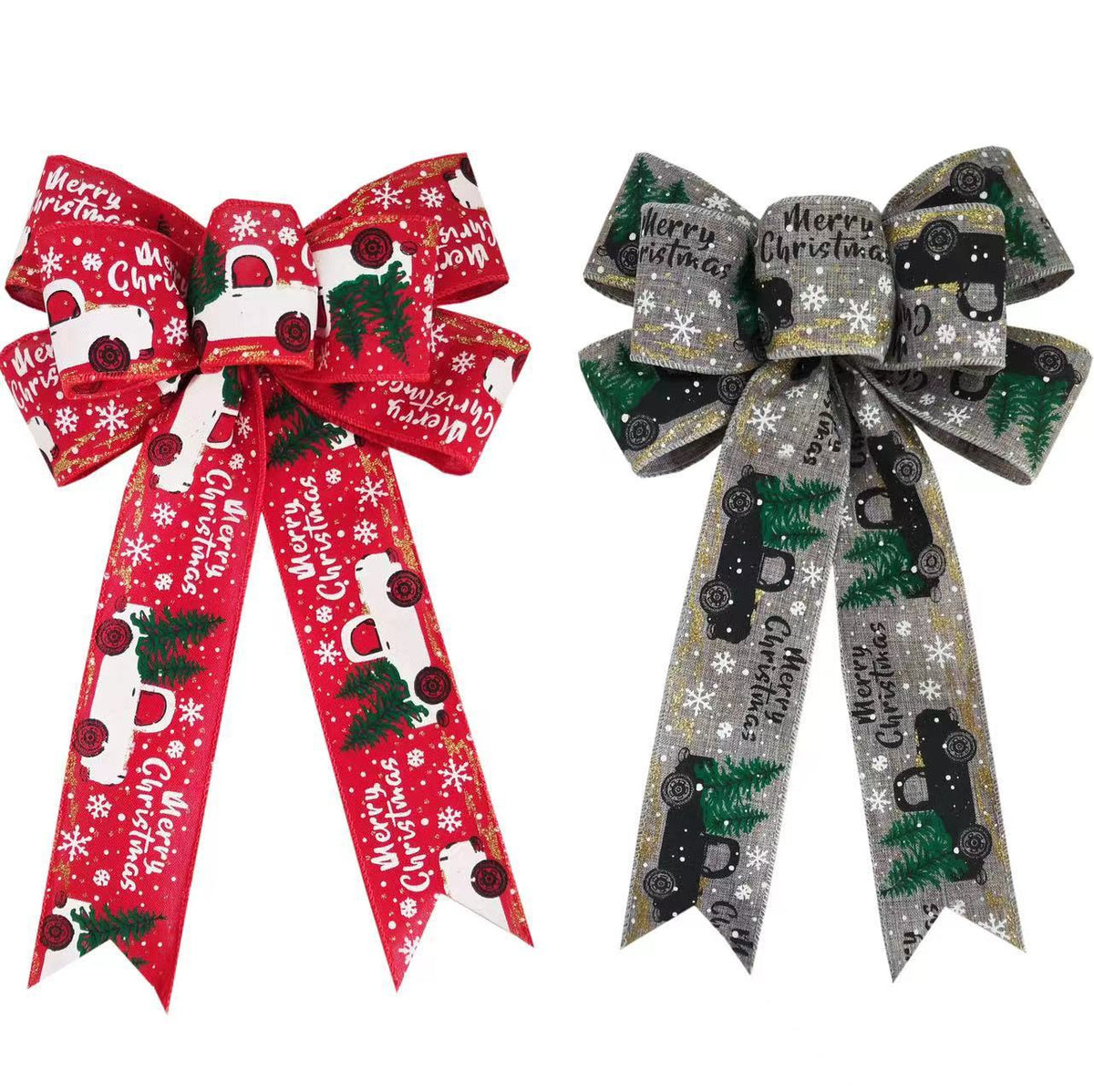 Christmas Tree Ribbon Bows for Festive Holiday Decor