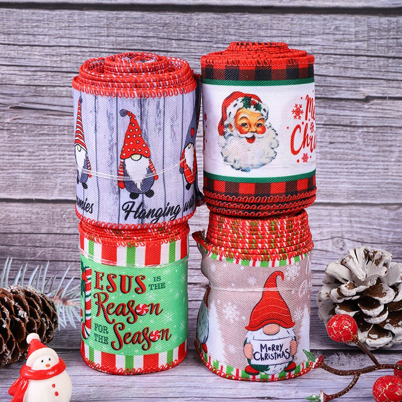 Christmas Ribbon for Colorful Gift Wrapping & Crafts