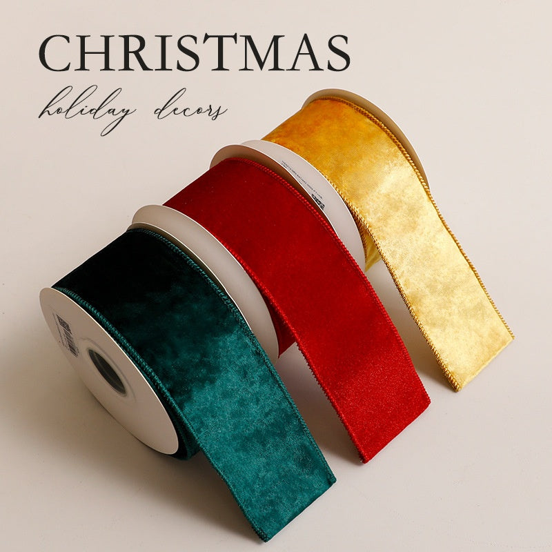 Velvet Christmas Ribbon for Elegant Holiday Crafts