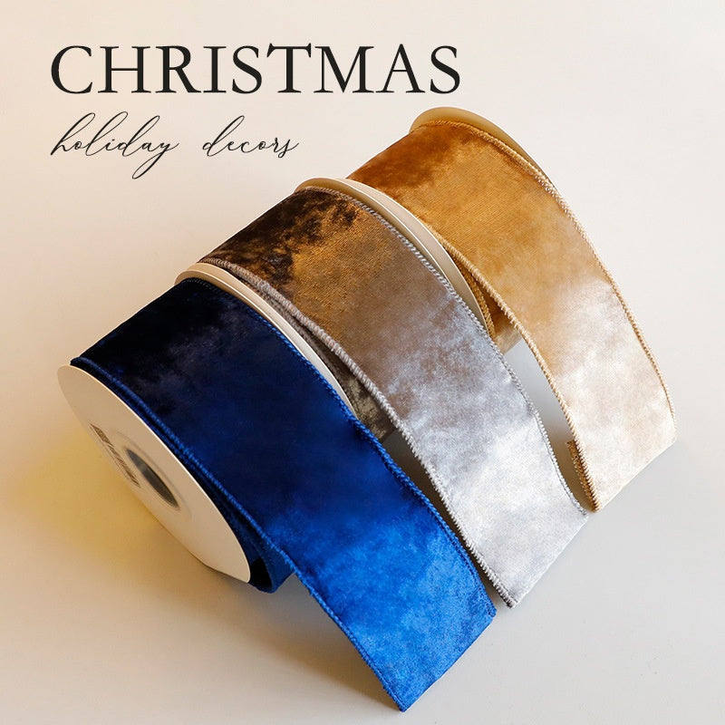 Velvet Christmas Ribbon for Elegant Holiday Crafts