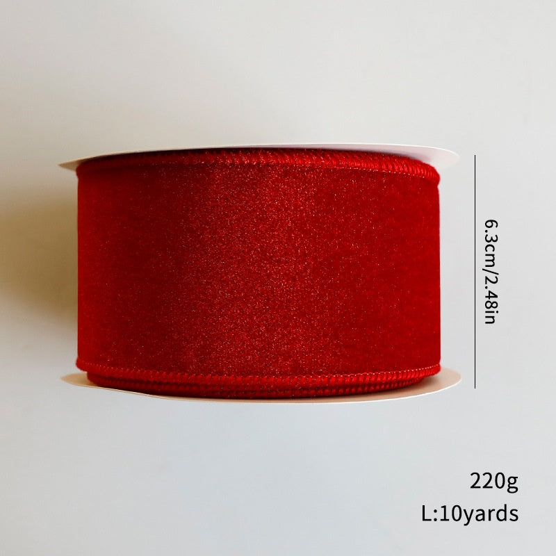 Velvet Christmas Ribbon for Elegant Holiday Crafts