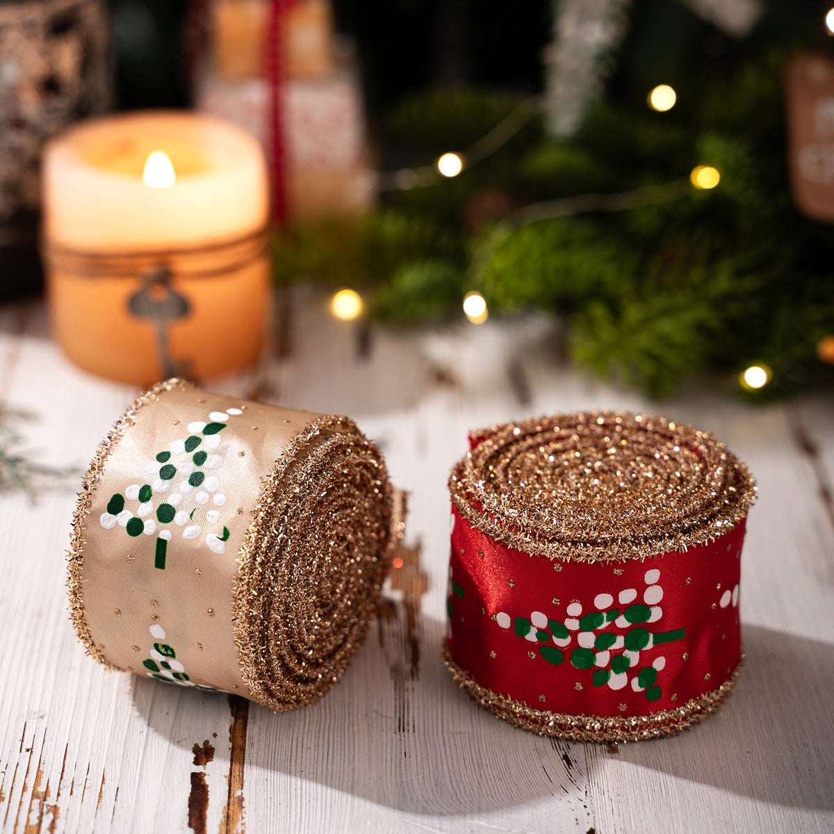 Christmas Decorative Ribbons for Trees, Wreaths & Gifts