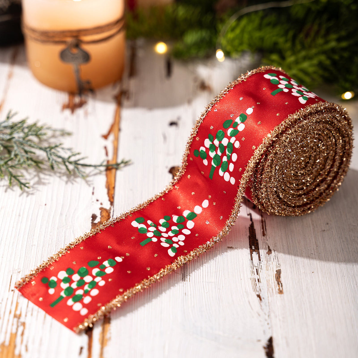 Christmas Decorative Ribbons for Trees, Wreaths & Gifts