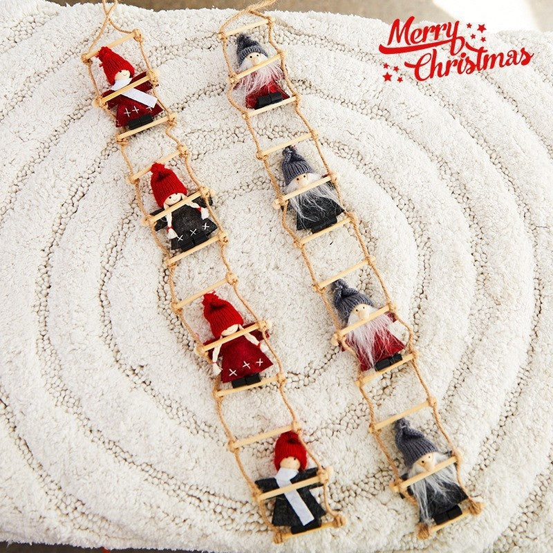 Christmas Santa Ornaments for Rustic Holiday Decor