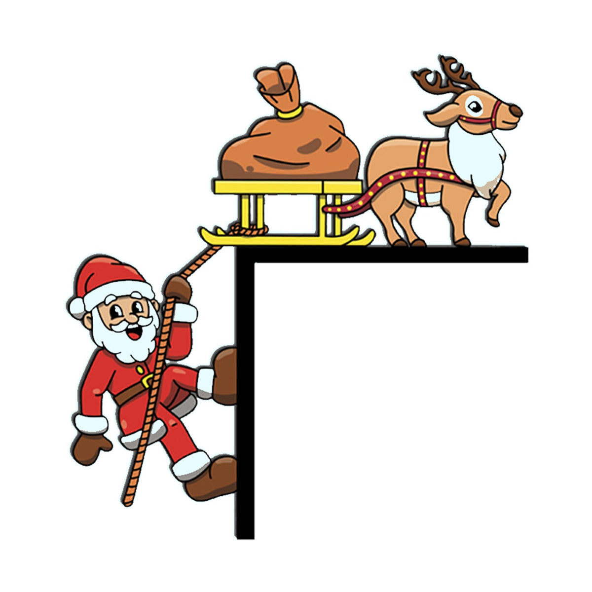 Christmas Light Switch Stickers – Santa & Reindeer Decor
