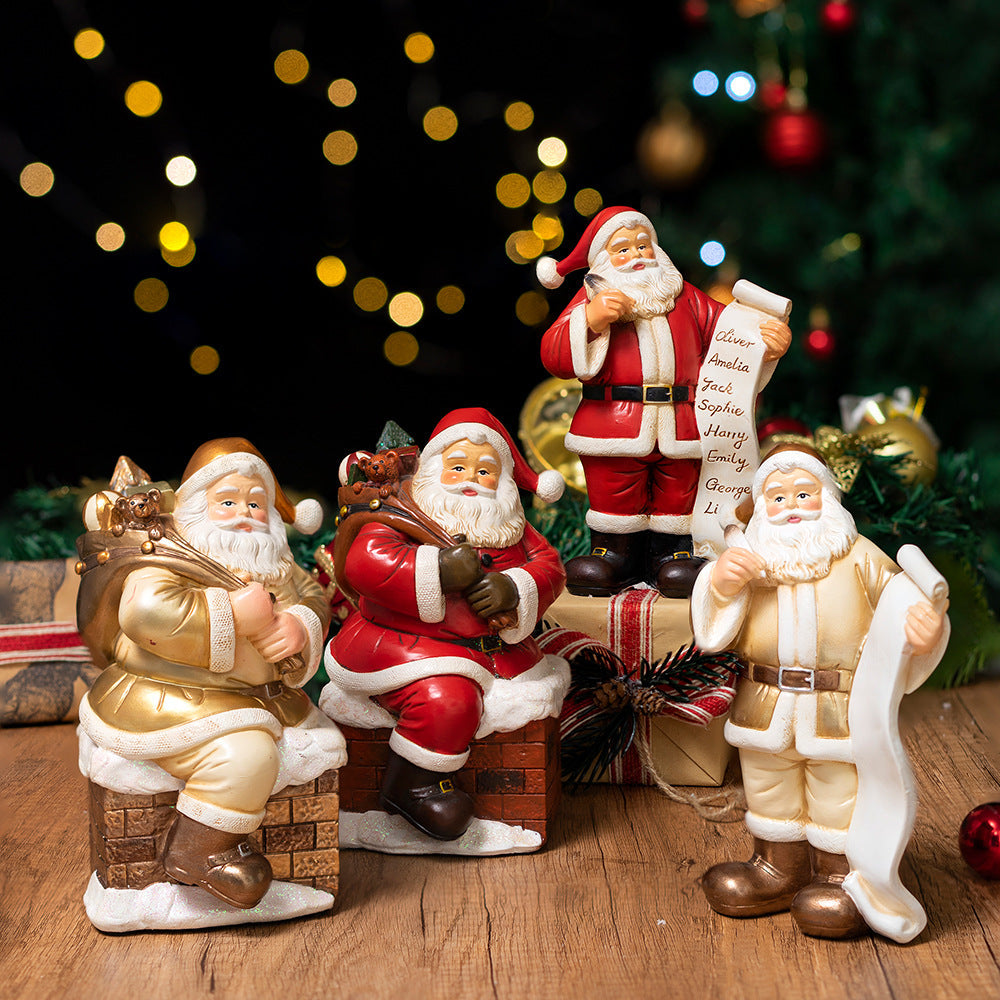 Christmas Santa Ornament for Festive Tabletop Charm