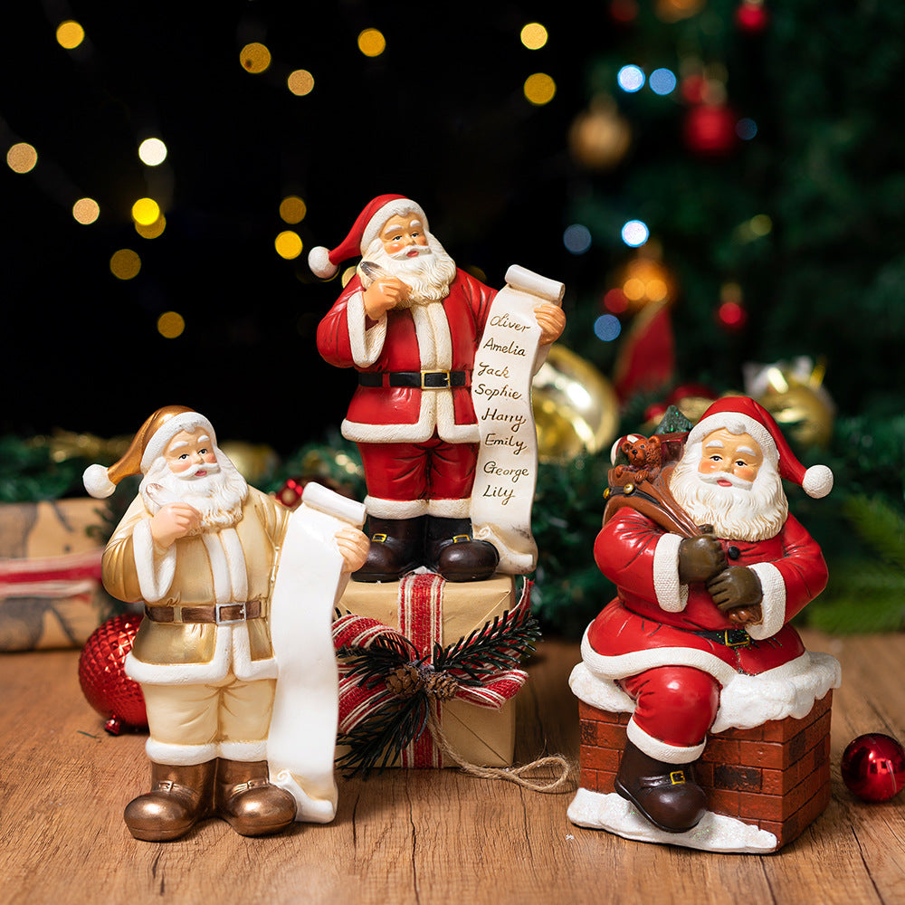 Christmas Santa Ornament for Festive Tabletop Charm