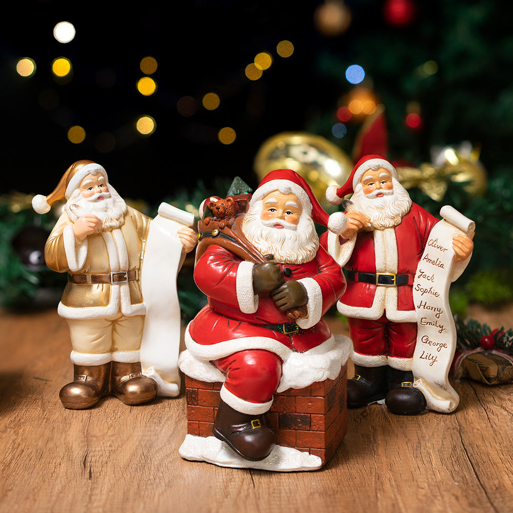 Christmas Santa Ornament for Festive Tabletop Charm