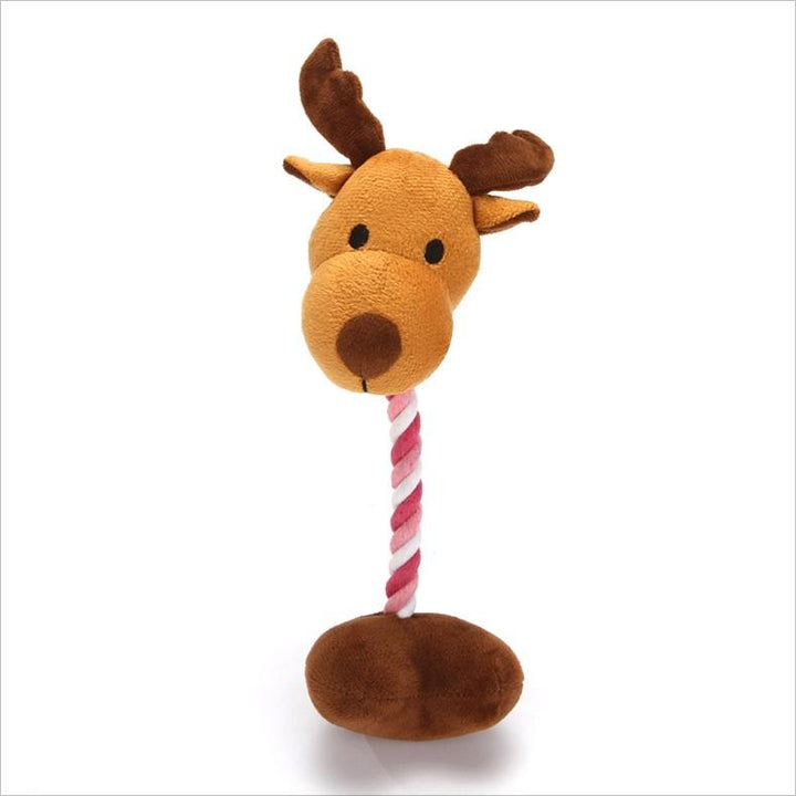 Christmas Plush Dog Toys With Squeaky Chew Playtime