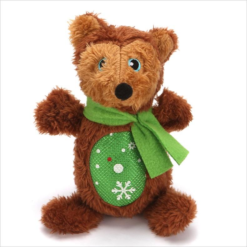 Christmas Plush Dog Toys With Squeaky Chew Playtime