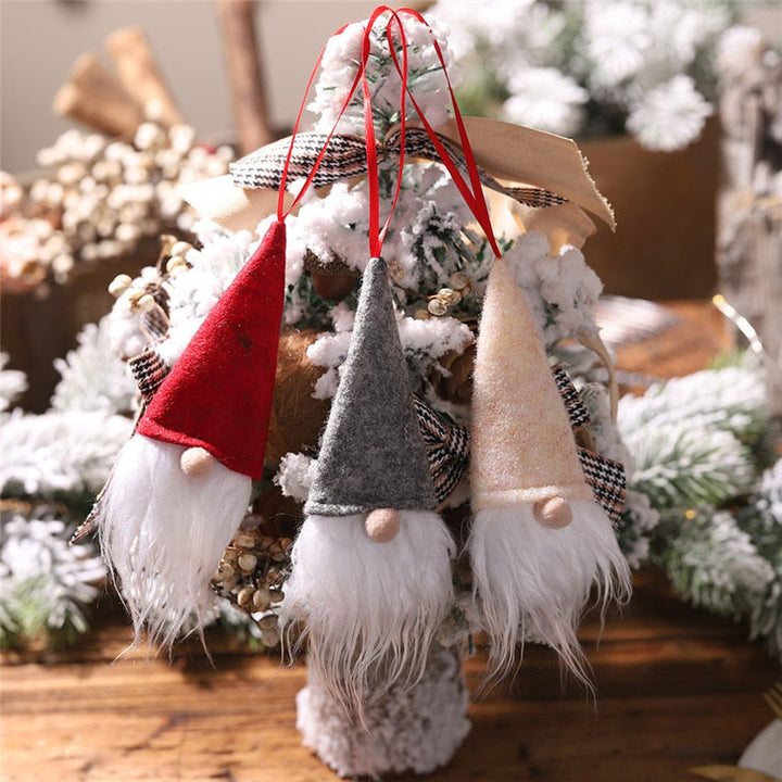 Santa Gnome Ornaments 3-Piece Festive Christmas Set