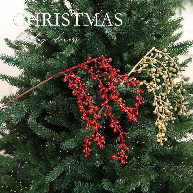 Artificial Red Berry Garland Decor for Christmas Trees