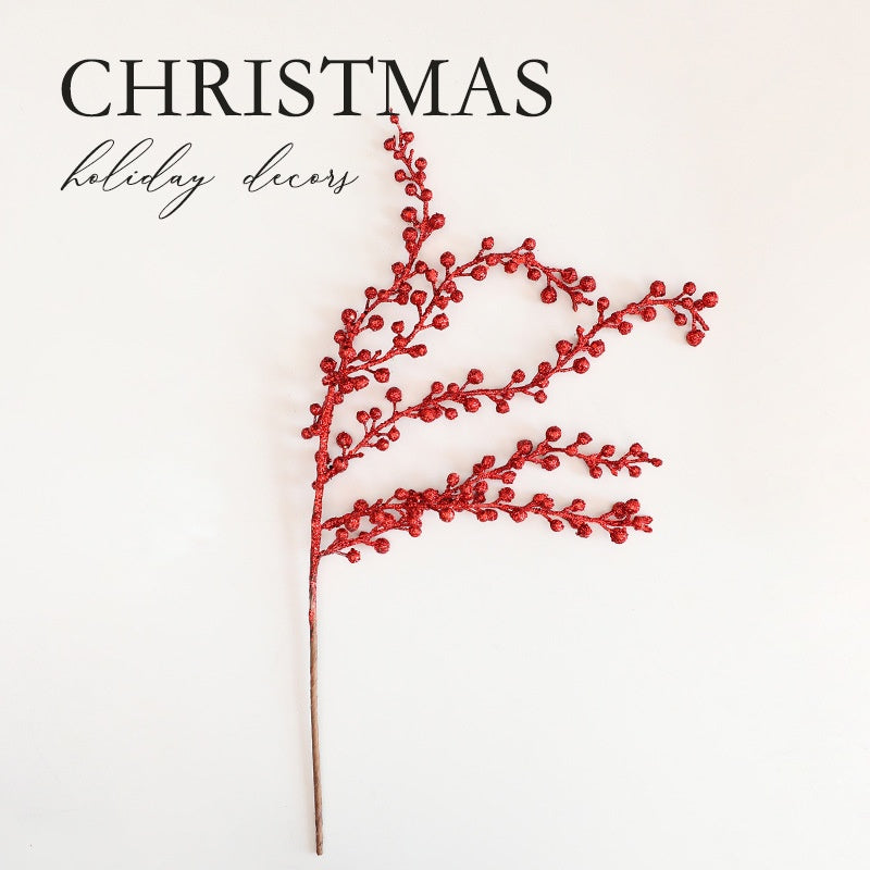 Artificial Red Berry Garland Decor for Christmas Trees