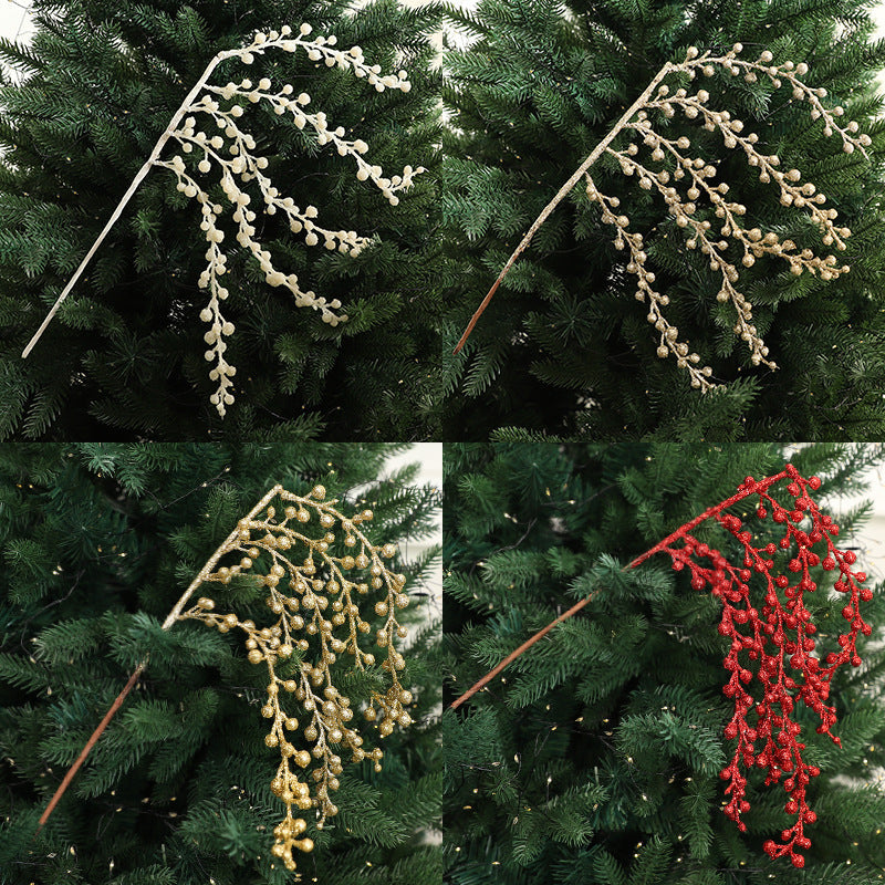 Artificial Red Berry Garland Decor for Christmas Trees
