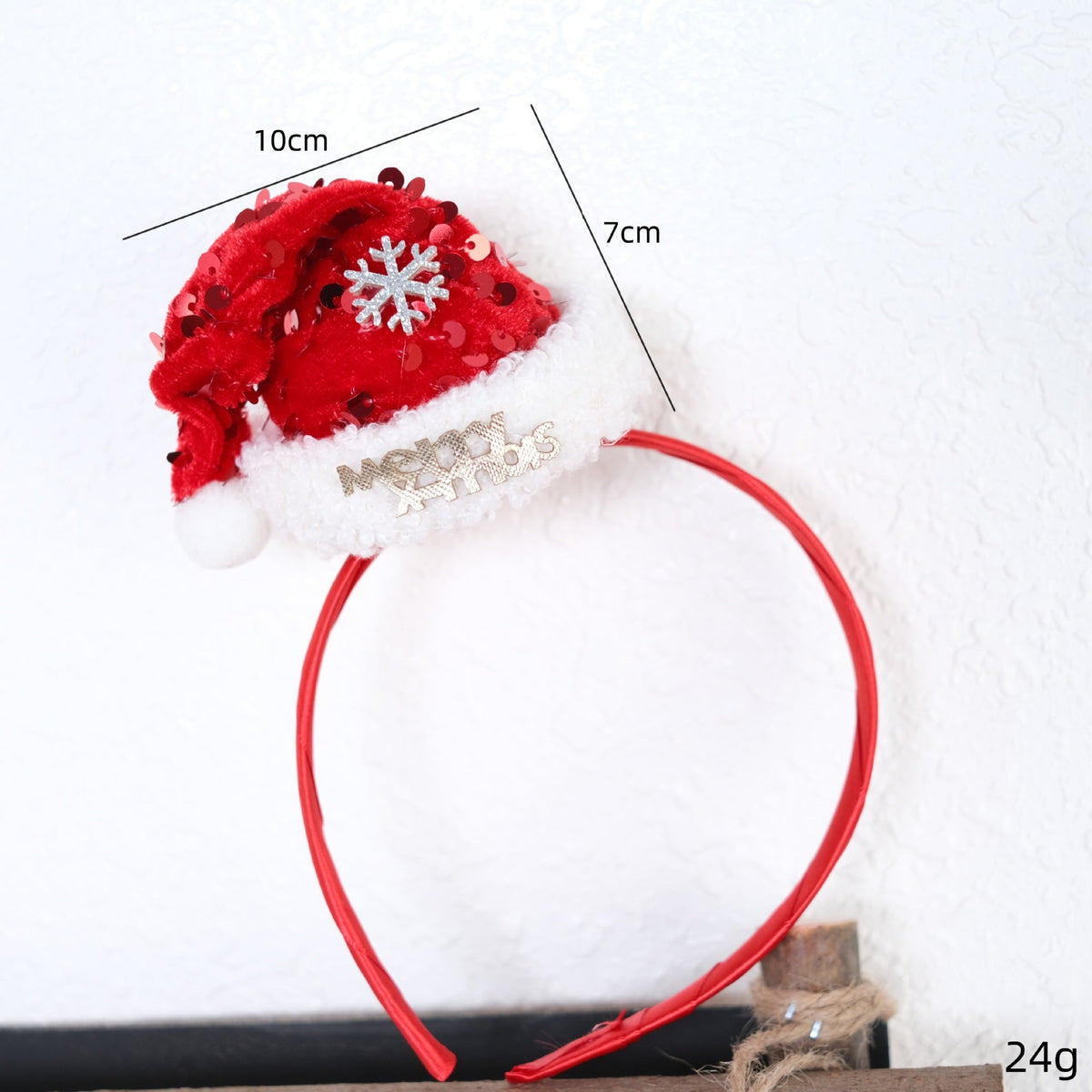 Christmas Sequin Bow Headband | Festive Photo Prop