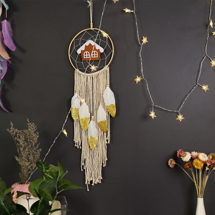 Christmas Woven Dream Catcher Wall Hanging Decor for Home