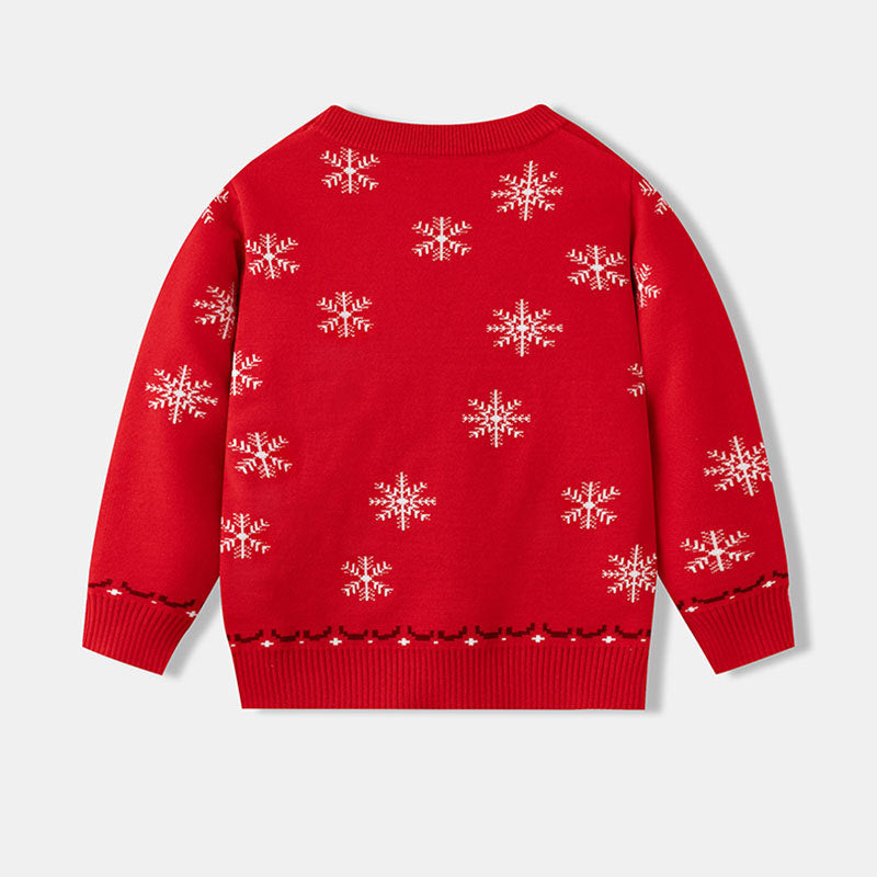 Christmas Baby Sweater With Festive Snowflake Design