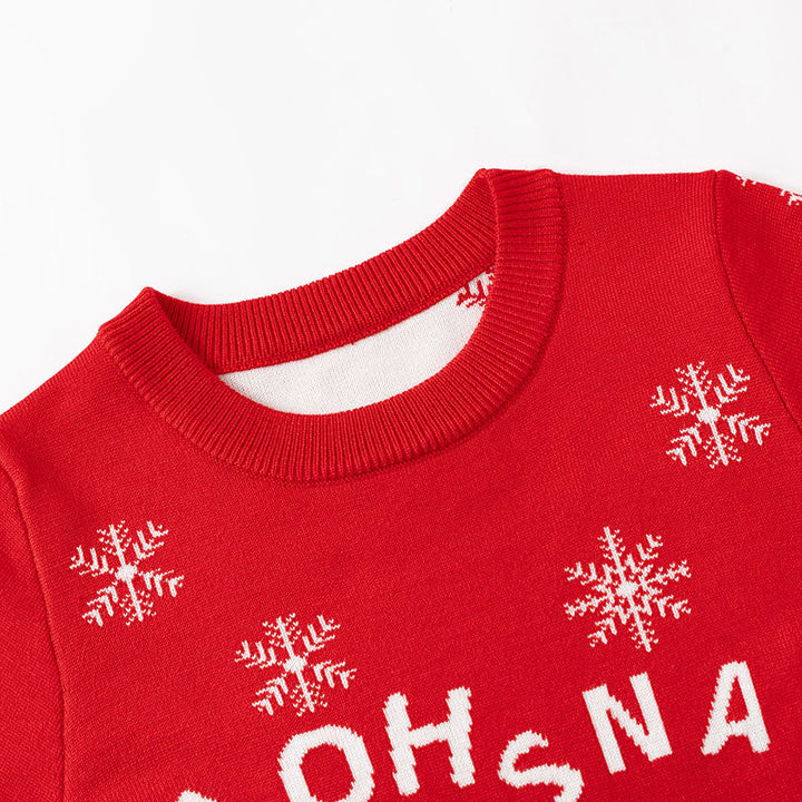Christmas Baby Sweater With Festive Snowflake Design