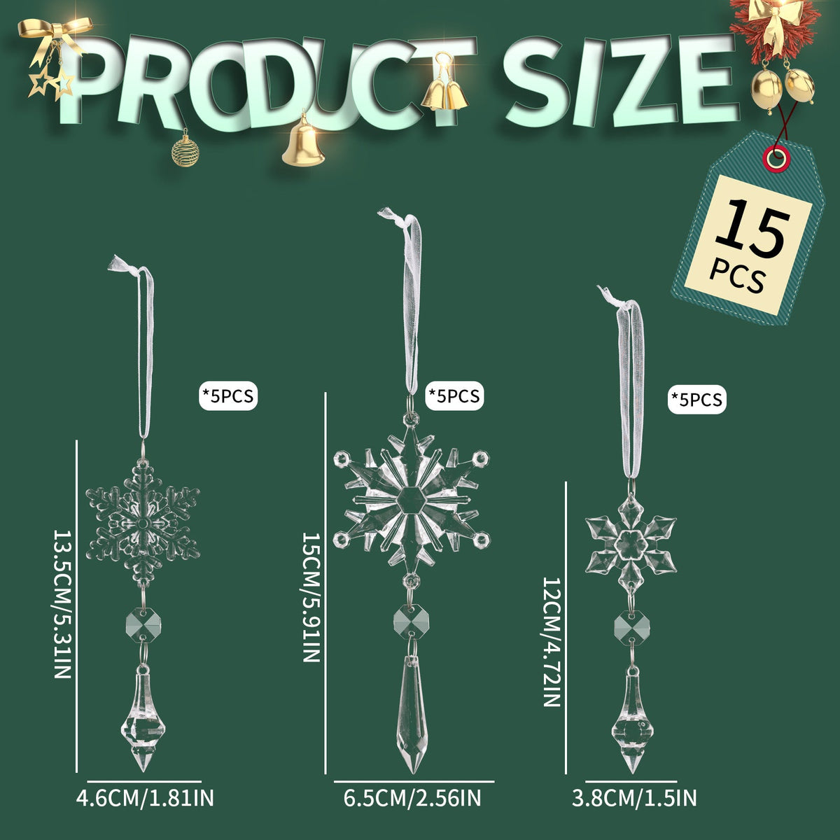 Christmas Snowflake Ornaments for Icy Tree Sparkle