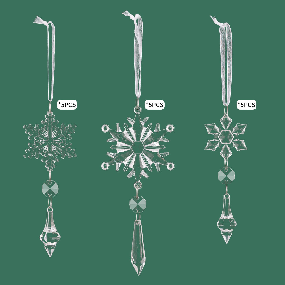 Christmas Snowflake Ornaments for Icy Tree Sparkle