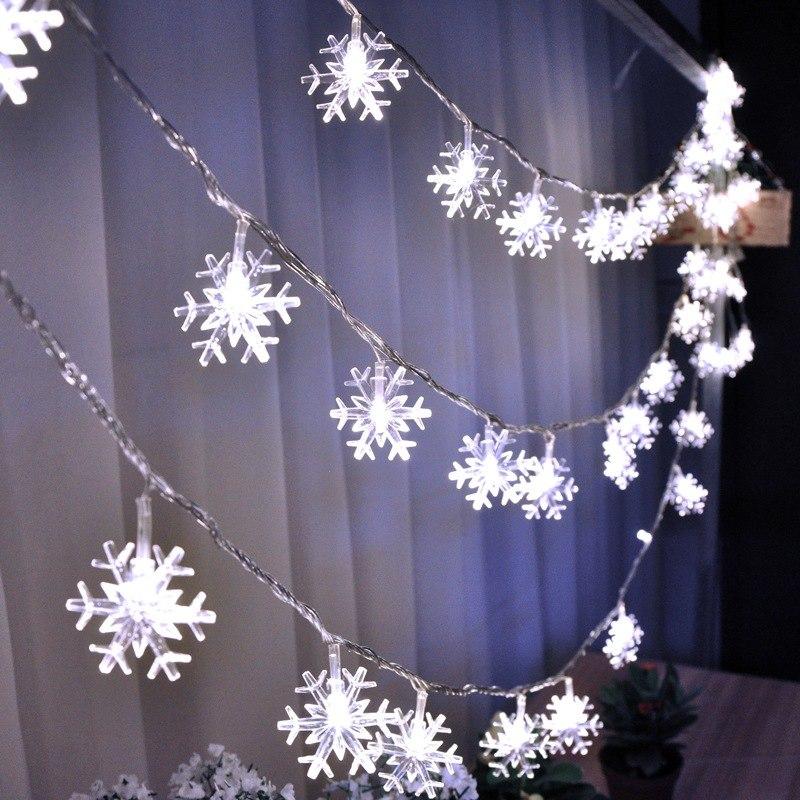 Snowflake Christmas String Lights for a Winter Glow