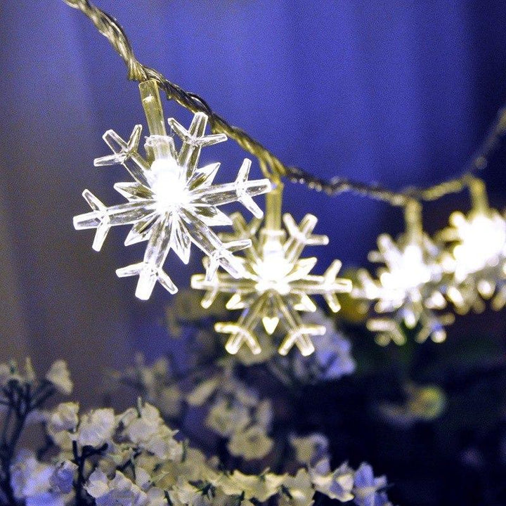 Snowflake Christmas String Lights for a Winter Glow