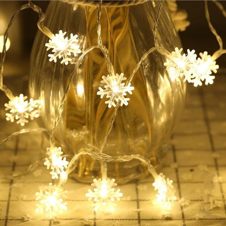 Snowflake Christmas String Lights for a Winter Glow