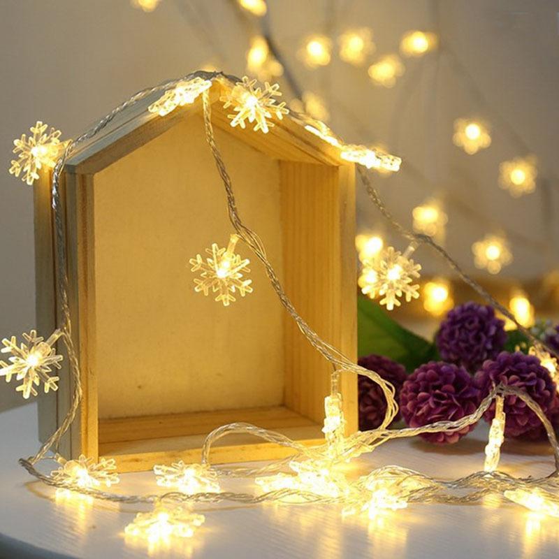 Snowflake Christmas String Lights for a Winter Glow