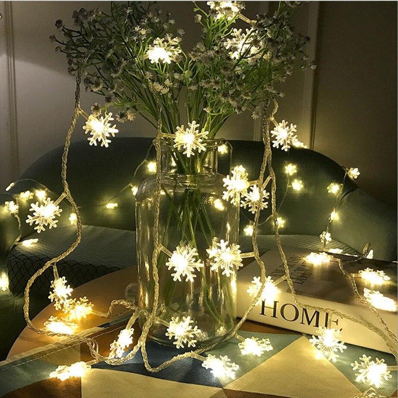 Snowflake Christmas String Lights for a Winter Glow