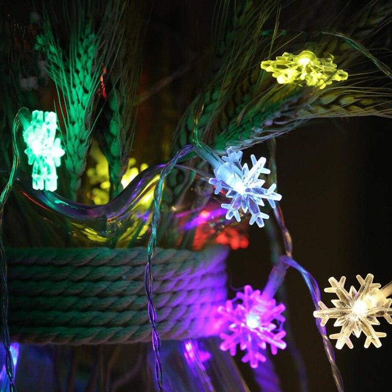 Snowflake Christmas String Lights for a Winter Glow