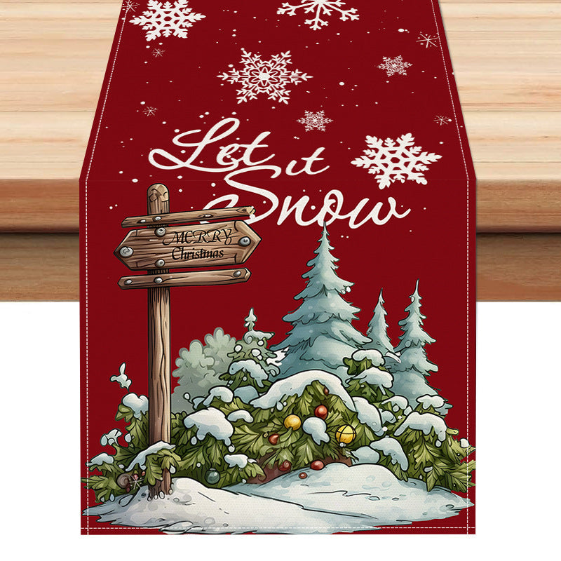 Christmas Snowflake Table Runner for Festive Dining