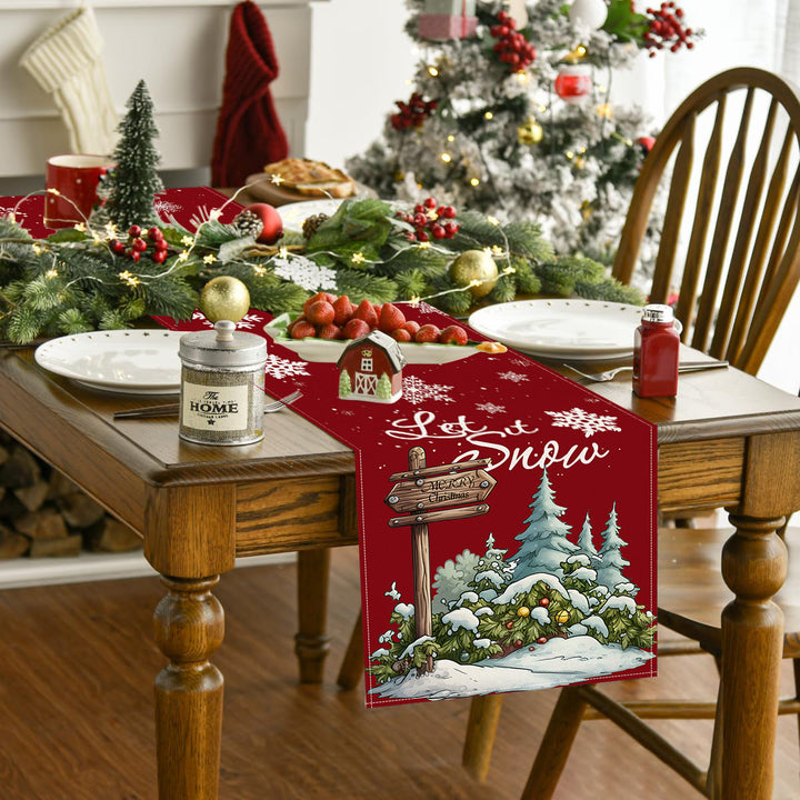 Christmas Snowflake Table Runner for Festive Dining
