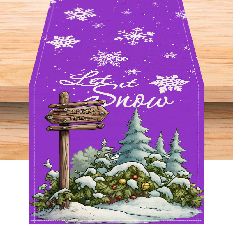 Christmas Snowflake Table Runner for Festive Dining