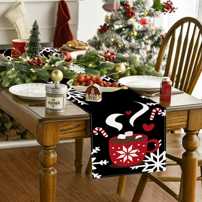 Christmas Snowflake Table Runner Holiday Table Decor