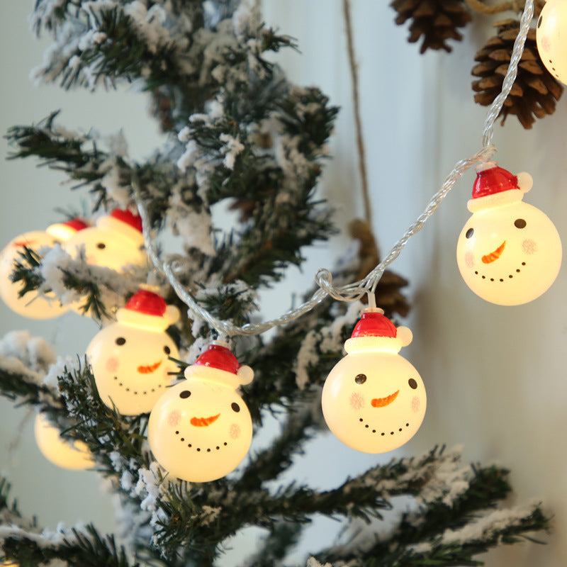 Snowman LED Christmas String Lights for Tree and Mantel